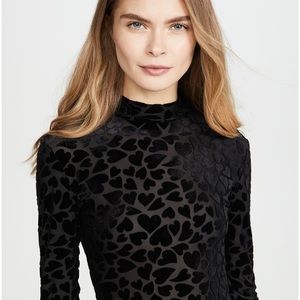 Black Mesh Hearts Bodysuit